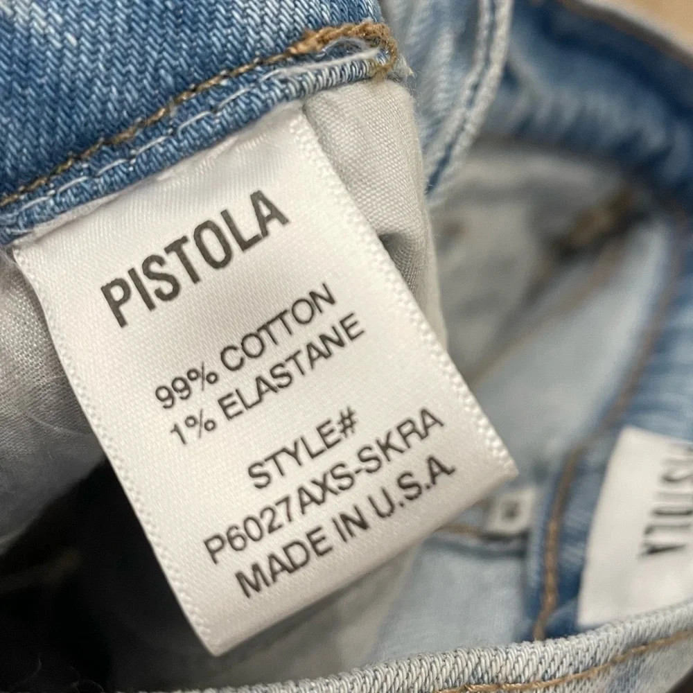 NWT Pistola Denim Nico High Rise Mom Distressed Shorts Light wash